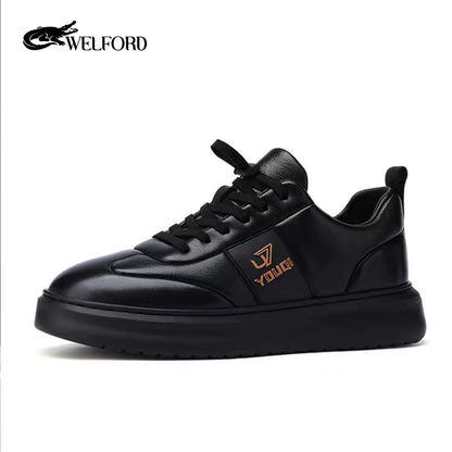 New style genuine leather thick sole high-end casual trendy shoes