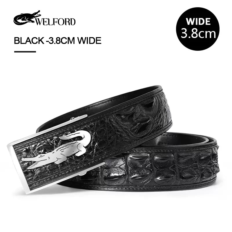 Genuine leather luxury Thai crocodile leather pants belt for men