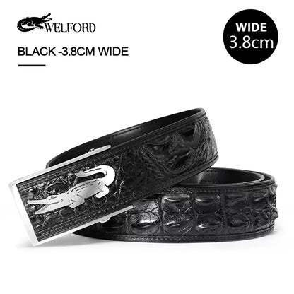 Genuine leather luxury Thai crocodile leather pants belt for men