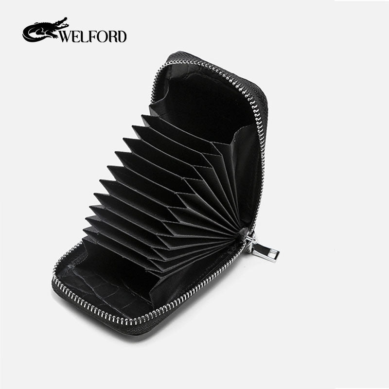 New men's business crocodile leather wallet