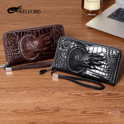 Men's new genuine leather crocodile claw wallet