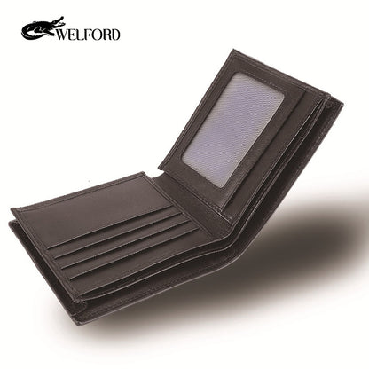 Men's multi-card slot crocodile leather wallet