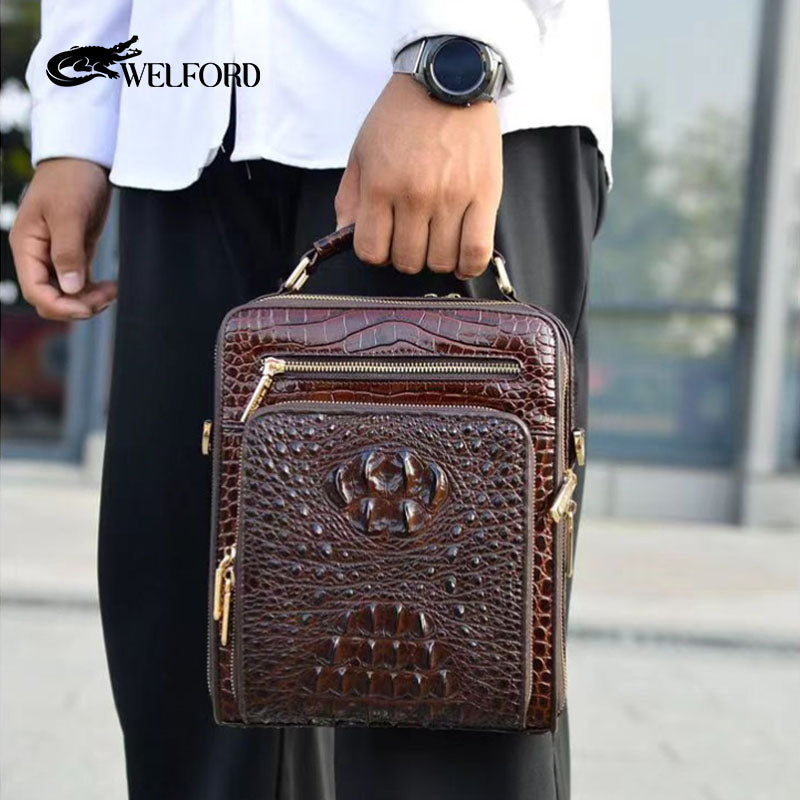New Fashion Crocodile Pattern Handbag Casual Business Bag