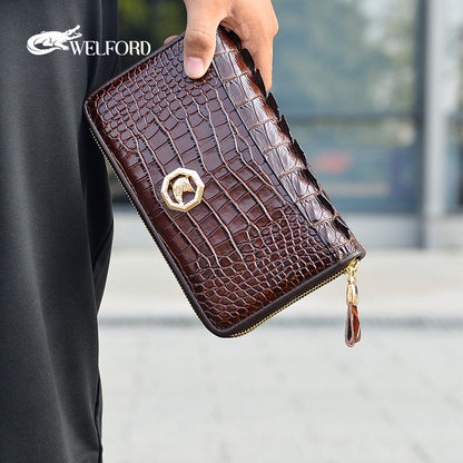 New men's business crocodile pattern clutch bag