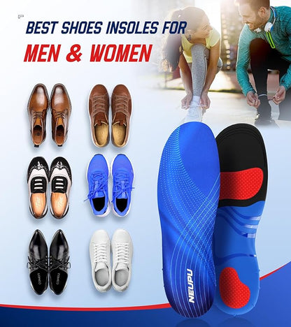240+lbs Heavy Duty High Arch Support Orthotic Insoles for Plantar Fasciitis Pain Relief