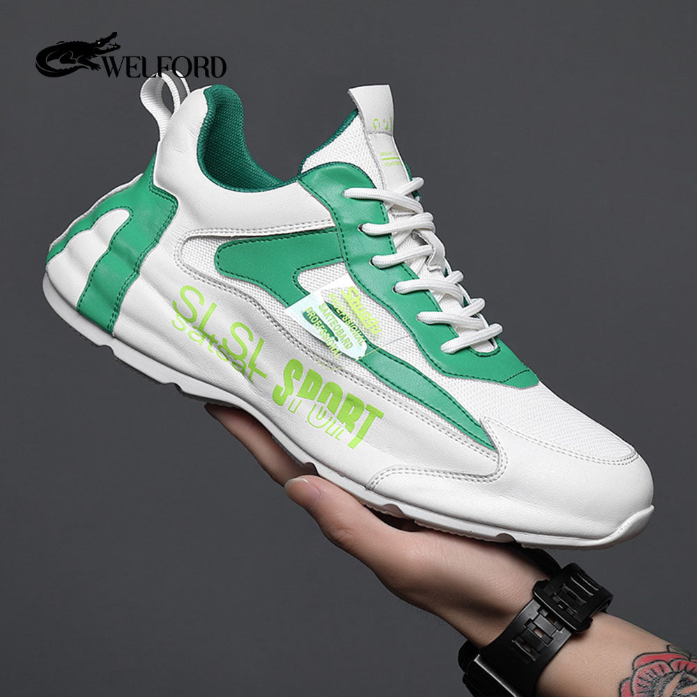 New style genuine leather thick sole high-end casual trendy shoes
