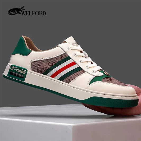 New style leather breathable casual sneakers