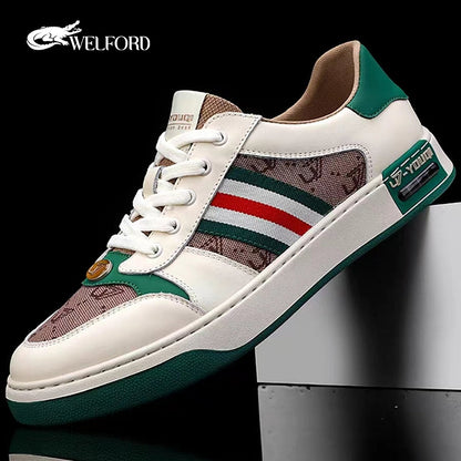 New style leather breathable casual sneakers