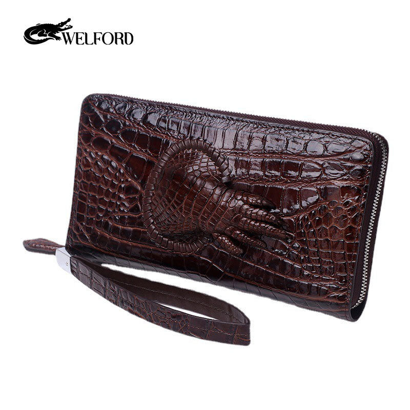 Men's new genuine leather crocodile claw wallet
