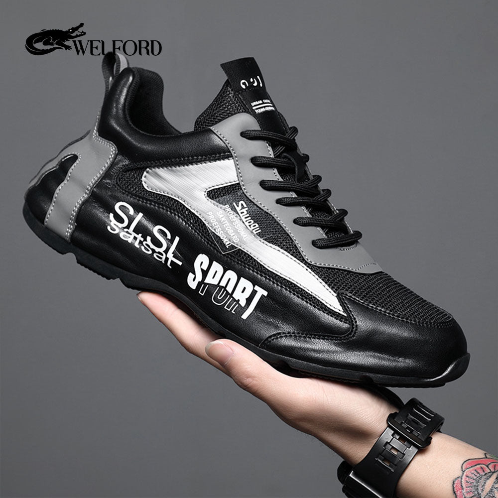New style genuine leather thick sole high-end casual trendy shoes