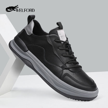 Men's trendy sports leather shoes