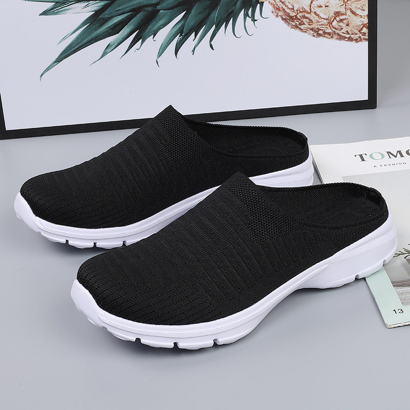 Men'S Breathable Comfortable Light Half Slippers