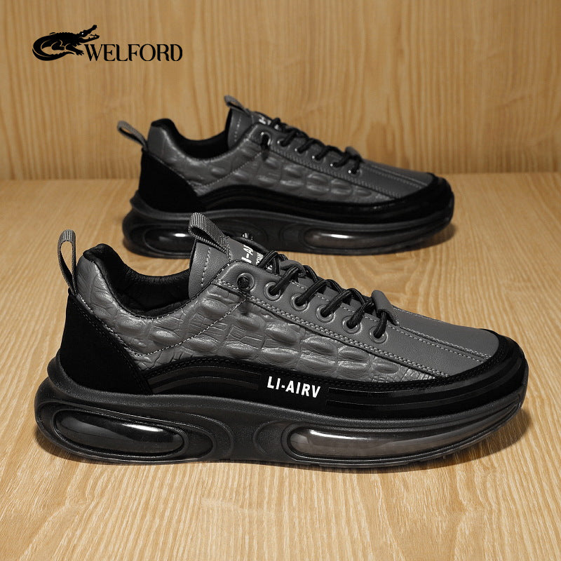Trendy mesh air cushion sports and leisure crocodile shoes