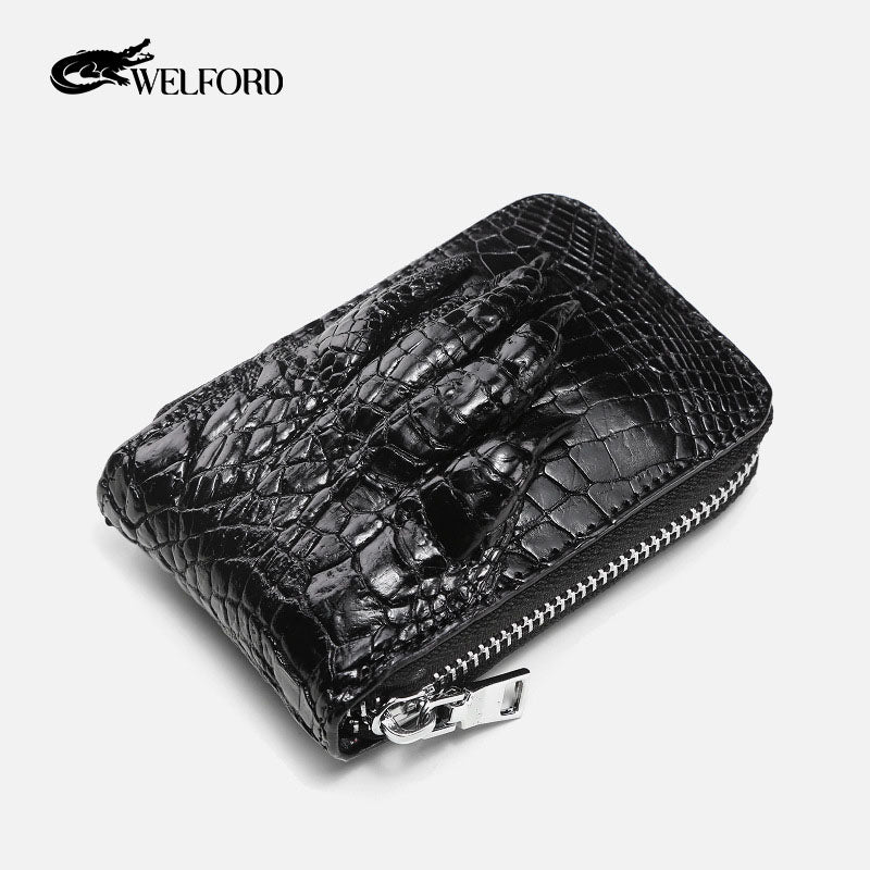 New men's business crocodile leather wallet