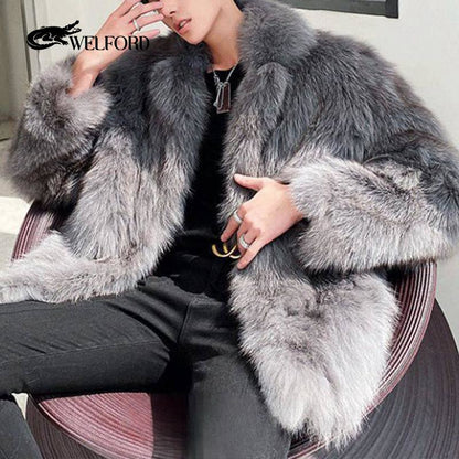 New style fur mid-length coat