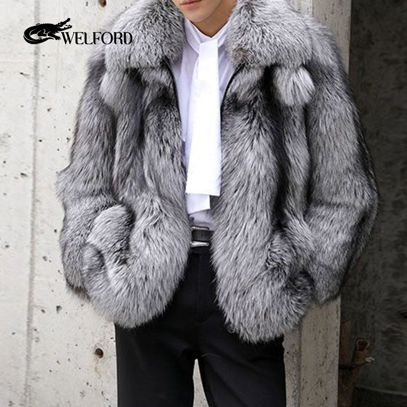 New men's mink coat