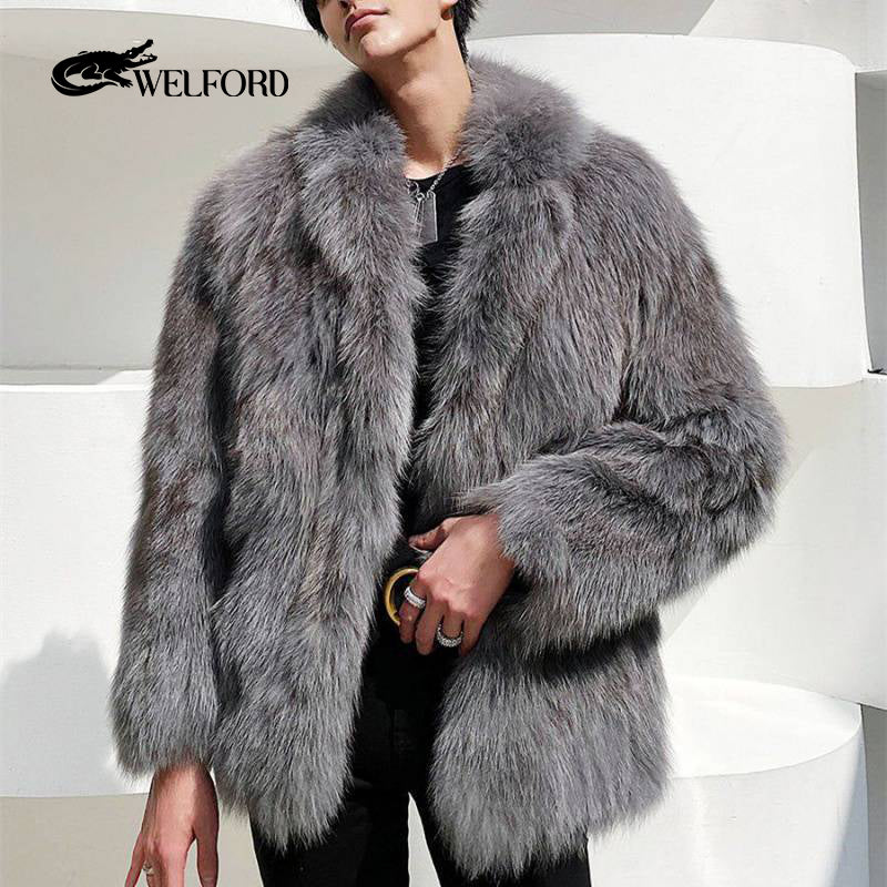 New style fur mid-length coat