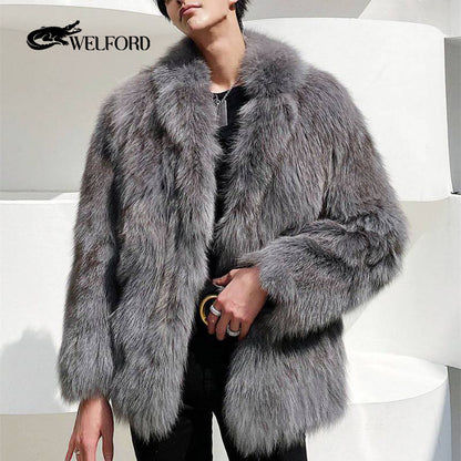 New style fur mid-length coat