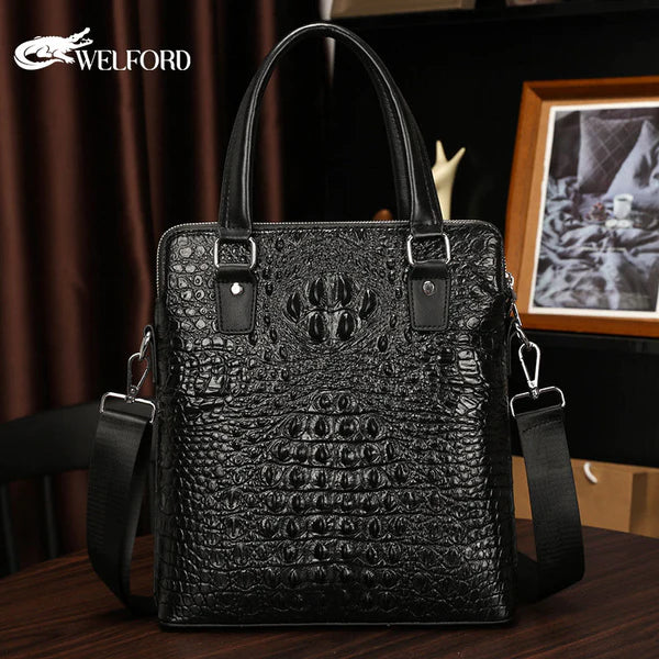 New Fashion Crocodile Pattern Handbag Casual Business Bag