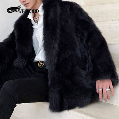 New style fur mid-length coat