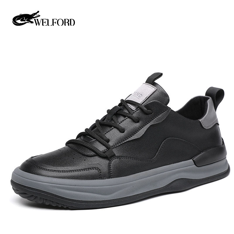 Men's trendy sports leather shoes