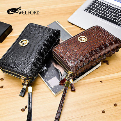 New men's business crocodile pattern clutch bag