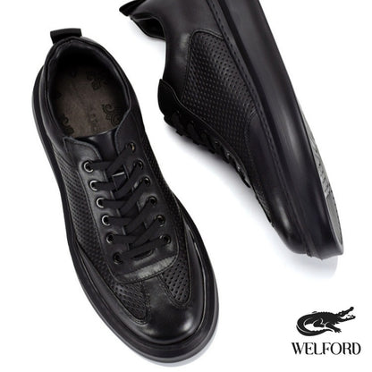 Italian Handmade Breathable Old Money Style Leather Sneakers