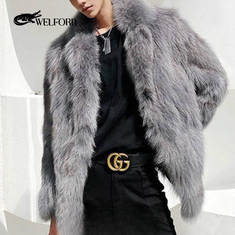 New style fur mid-length coat