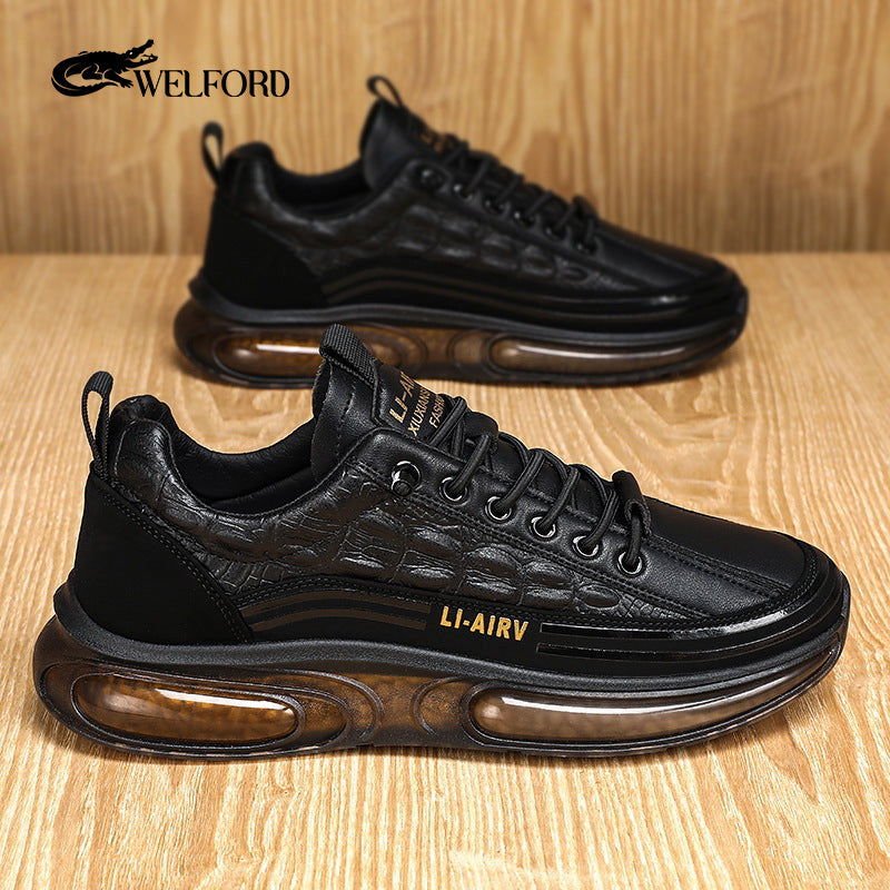Trendy mesh air cushion sports and leisure crocodile shoes