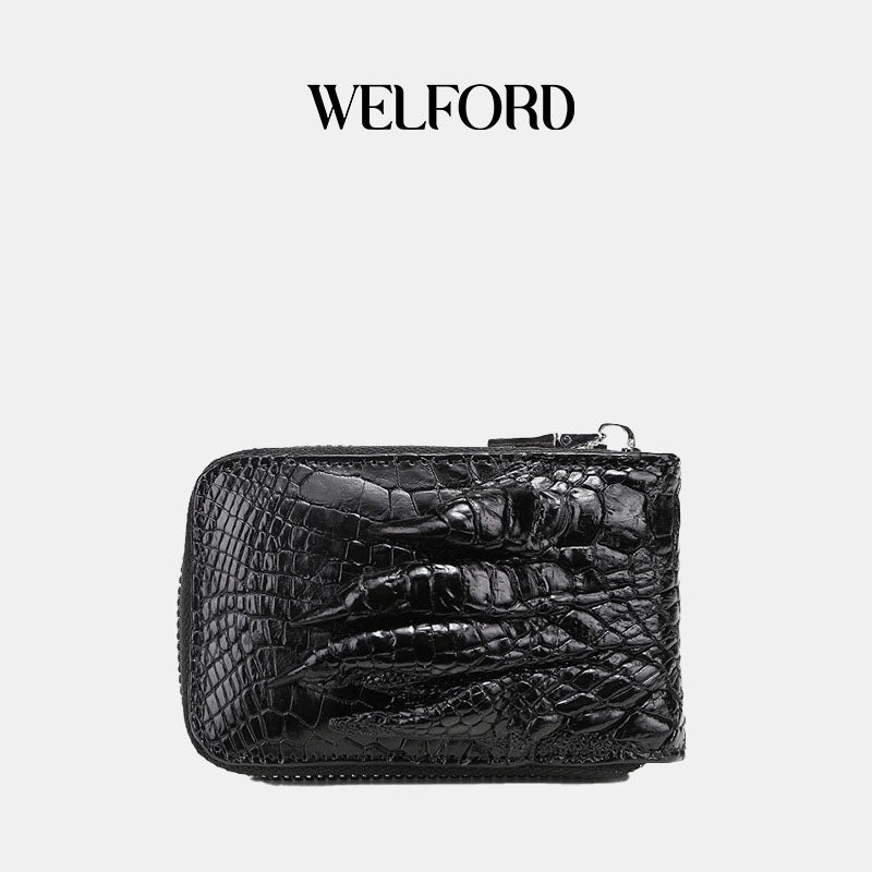 New men's business crocodile leather wallet