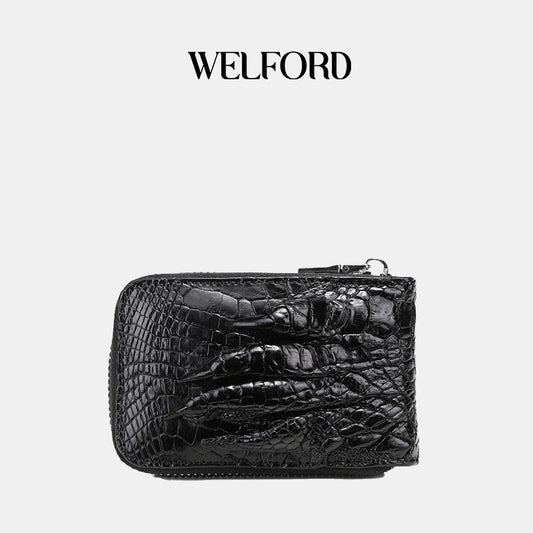 New men's business crocodile leather wallet