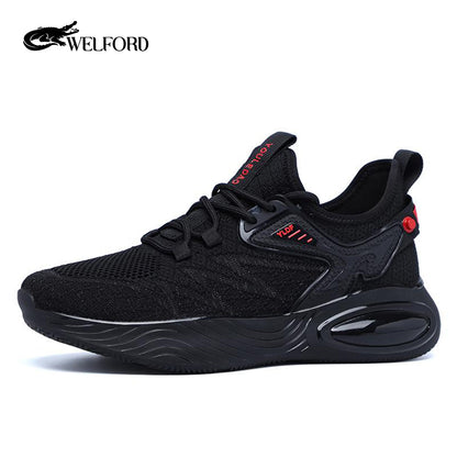 Lightweight versatile air-cushioned men's soft-soled sneakers