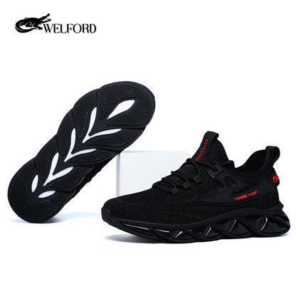 Lightweight versatile air-cushioned men's soft-soled sneakers