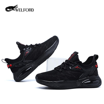 Lightweight versatile air-cushioned men's soft-soled sneakers