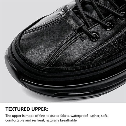 Italian Crocodile Pattern Soft Thick Sole Sports Casual Leather Sneakers
