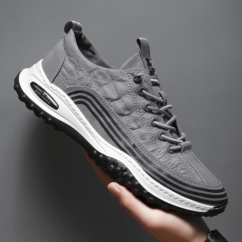 Men's Crocodile Pattern Soft Thick Sole Sports Casual Sneakers
