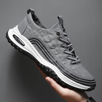Men's Crocodile Pattern Soft Thick Sole Sports Casual Sneakers