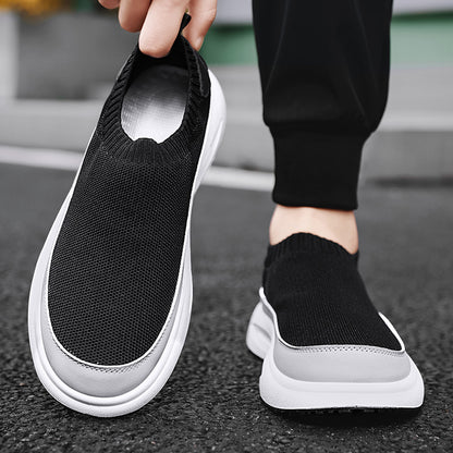 Men's Outdoor Flyknit Breathable Laceless Sneakers