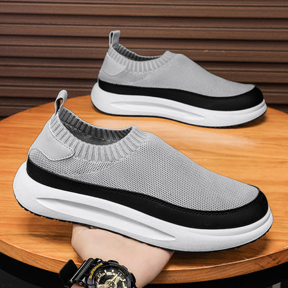 Men's Outdoor Flyknit Breathable Laceless Sneakers