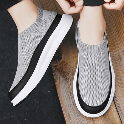 Men's Outdoor Flyknit Breathable Laceless Sneakers